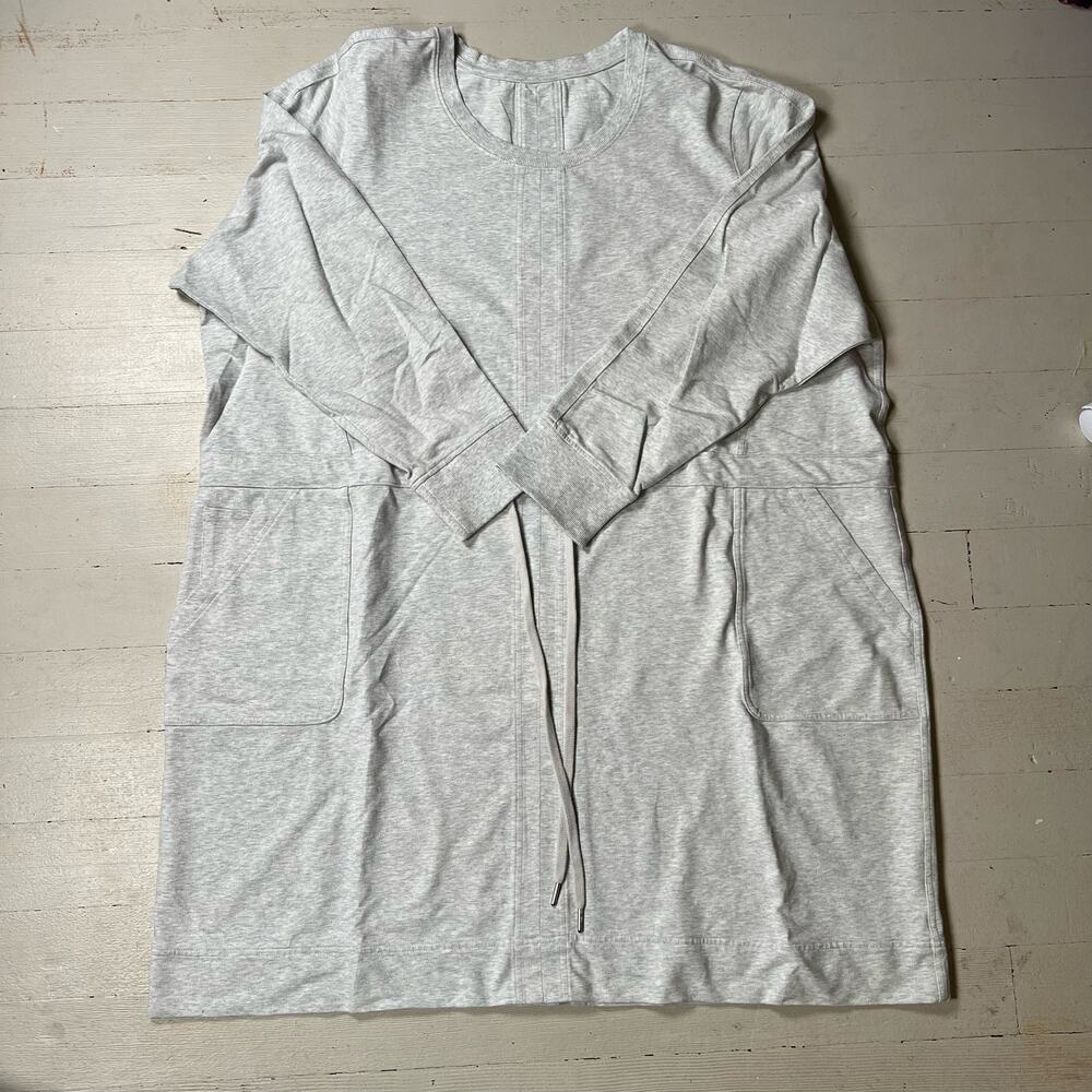 Athleta Gray Farallon Heather Midi Sweater Dress Sz 3X Athletic Casual Comfy